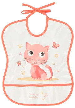 Слинявчик пластиковий Canpol Babies м'який Котик (2/919 Котик)