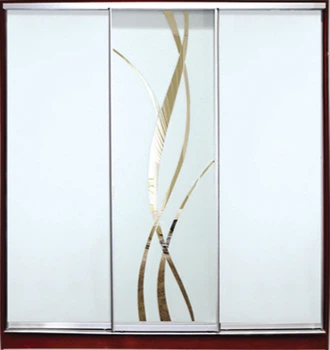 Шкаф купе Luxe Studio Стандарт-1 Зеркало с Пескоструем-1 2100x2000x450 трехдверный (31799)