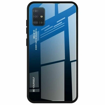Захисний чохол Deexe Gradient Color для Samsung Galaxy A51 (А515) - Blue / Black