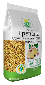 Крупа гречана Терра ядриця зелена 800 г (4820015732156)