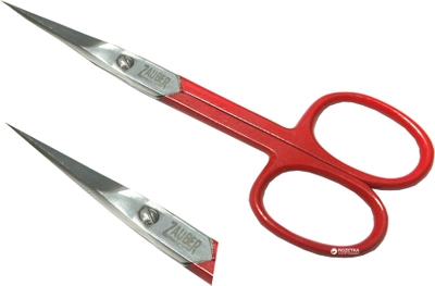 Ножницы маникюрные для ногтей прямые Zauber-manicure красные 01-172R (4004904301726)
