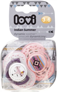 Пустушка силіконова Lovi Indian Summer Динамічна 3-6 міс 2 шт. (22/856girl)