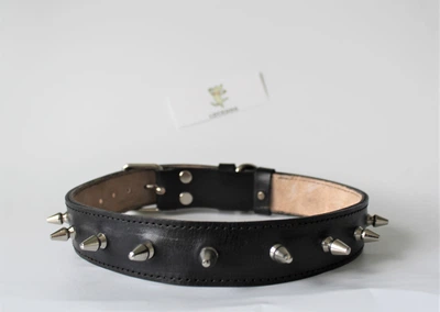 Шкіряний брутальний нашийник ручної роботи Lockdog XL(56-70 см) (zoo0005327)