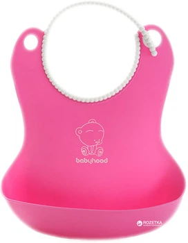 Силіконовий фартух для годування Babyhood BH-401 Pink (BH-401P)
