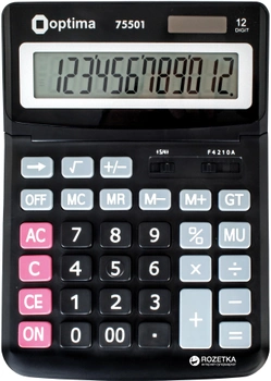 Калькулятор электронный Optima 12-разрядный (O75501)