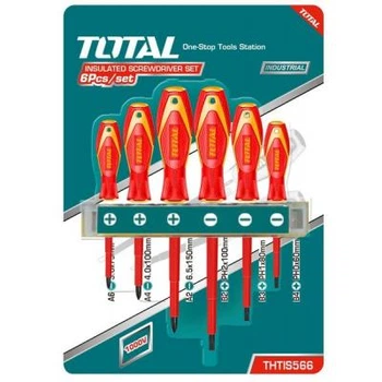 Набор инструментов Total отверток электрика Sl, Ph, 6шт. (THTIS566)