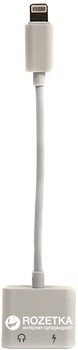 Перехідник PowerPlant Lightning 2 в 1 Audio 3.5 мм - Lightning (CA910427)