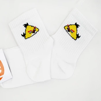 Носки белые с принтом "Angry birds желтый" Rock'n'socks 36-44 444-19 (2170)