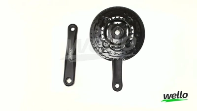 Звезды велосипедные (передние) 24/34/42T (+2 шатуна L-170mm, квадрат, черные, с защитой) (SAMAX) KL
