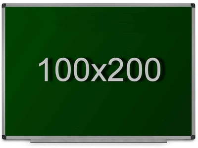 Дошка UkrBoards крейдяна магнітна в алюмінієвій рамі 100x200 см