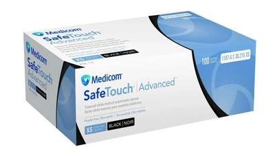 Перчатки нитриловые Medicom Safe Touch Advanced Black 5.0 XS