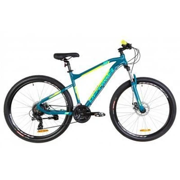 Велосипед Optimabikes 27.5" F-1 AM HDD рама-18" 2019 бирюзово-желтый (OPS-OP-27.5-034)