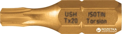 Викруткова насадка з титановим покриттям USH Torsion 1/4" TORX T40 x 25 мм 10 шт. (UUSG0022399)