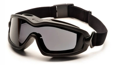 Окуляри захисні з ущільнювачем Pyramex V2G-Plus (XP) (gray) Anti-Fog, чорні 2В2Г-20П