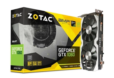 Видеокарта Zotac GeForce GTX 1060 AMP Edition 6GB GDDR5 (192bit) (1556/8000) (DVI, HDMI, 3 x DisplayPort) (ZT-P10600B-10M) Б/У