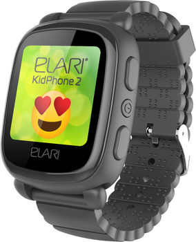 Детские телефон-часы с GPS-трекером Elari KidPhone 2 Black (KP-2B)