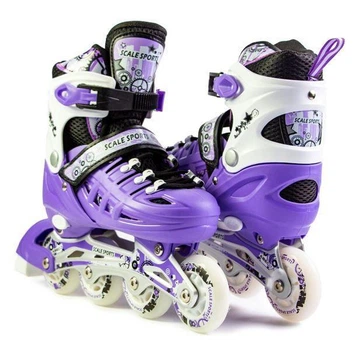 Раздвижные ролики для подростка 38-41 Scale Sports Violet с подсветкой переднего колеса