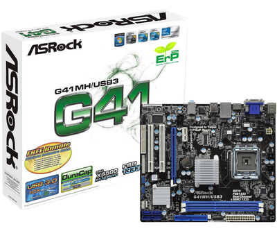 Материнская плата S775 AsRock G41MH/USB3 (DDR3) Б/У