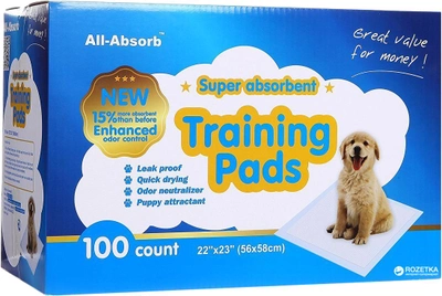 Пеленки для собак All Absorb Regular 57206 56х58 см 100 шт (851937005008)