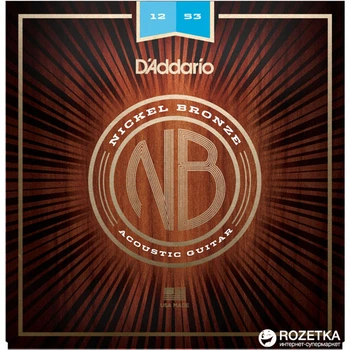 Струны для акустических гитар D'Addario NB1253 Nickel Bronze Light (12-53)