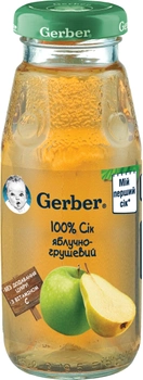 Упаковка Сока Gerber Яблоко / груша с 6 месяцев 175 мл х 12 шт (7613033520754)