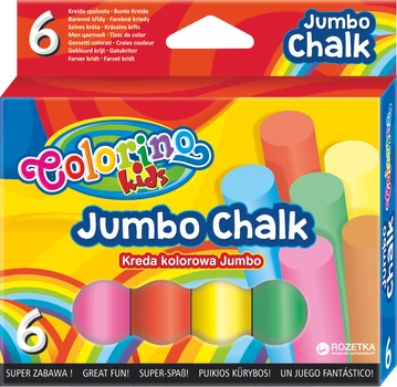 Мелки цветные Jumbo Colorino 6 мелков 6 цветов ( 65818PTR) (5907690865818)