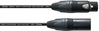 DMX кабель Cordial Neutrik XLR female 5-pole / XLR male 5-pole 5 м Black (CDX 5-1)