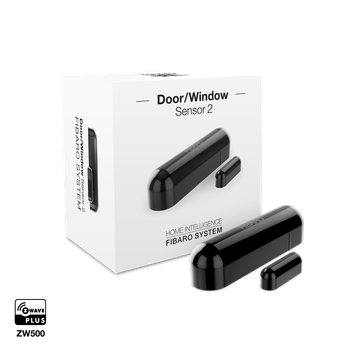 Датчик открытия двери/окна и температуры FIBARO Door/Window Sensor 2 Открытия окна/двери, Температура, (black) черный