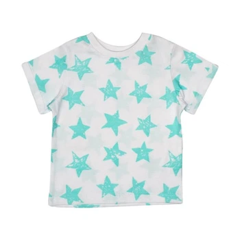 Футболка белая Stars зеленые MISHKA 1461 Размер 86