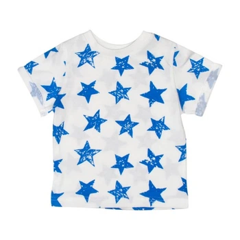Футболка белая Stars синие MISHKA 1459 Размер 80