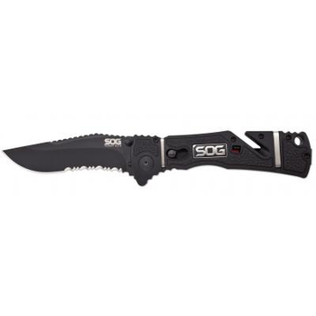 Нож SOG Trident Elite Black Blade Serrated (TF106-BX)