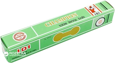 Мячи для настольного тенниса Champion 6 шт Белые (МТ-2723)