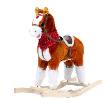Музична конячка Huada Toys W02 качалка Коричнева (А17045)