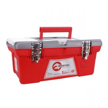 Ящик для инструмента с металлическими замками 13' 335x185x130 мм INTERTOOL BX-0513