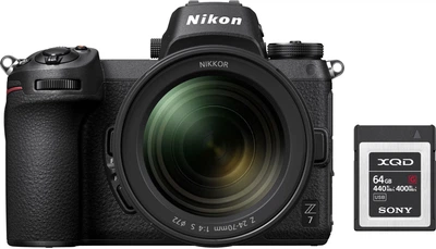 Фотоаппарат Nikon Z7 + 24-70mm f/4 S Kit + 64GB XQD (VOA010K006)