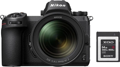 Фотоаппарат Nikon Z6 + 24-70 f/4 S Kit + 64GB XQD (VOA020K007)