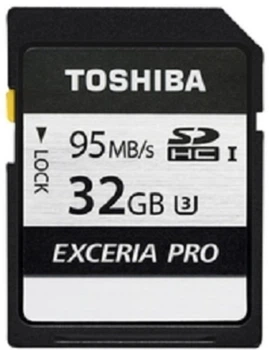 Карта пам'яті Toshiba SD-Card 32GB EXCERIA PRO N401 UHS-I U3 Silver (THN-N401S0320E4)