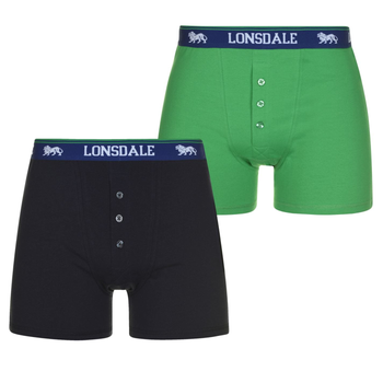 Lonsdale 2 Pack Boxers Mens