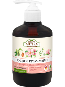 Рідке мило Зелена Аптека Мигдаль і вівсяне молочко 460 мл (4823015935435)