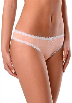 Трусики танга женские хлопковые Conte Vintage Lst 780 XS (90) Peach White (4810226433195)
