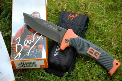 Туристичний складаний ніж Gerber Bear Grylls Scout Folding ДОВГОЮ 21см з кліпсою.