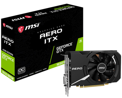 Відеокарта GF GTX 1650 Super 4GB GDDR6 Aero ITX MSI OC (GeForce GTX 1650 Super Aero ITX OC)