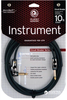 Инструментальный кабель Planet Waves PW-AGRA-10 Curcuit Breaker Momentary Mute 3.05 м Black