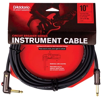 Инструментальный кабель Planet Waves PW-AGLRA-10 Curcuit Breaker Latching Switch 3.05 м Black
