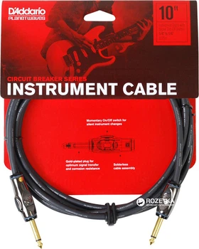 Инструментальный кабель Planet Waves PW-AG-10 Curcuit Breaker Momentary Mute 3.05 м Black