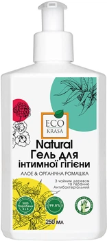 Натуральный гель для интимной гигиены EcoKrasa Алоэ и органическая ромашка 250 мл (4820209080179)