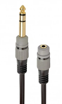 Кабель Cablexpert 3.5 мм - 6.35 мм (F/M), 0.2 м, черный (A-63M35F-0.2M)