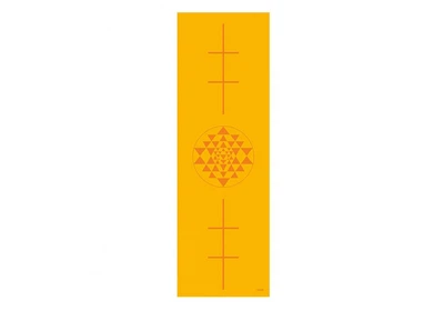 Коврик для йоги Bodhi Leela желтый янтра 183x60x0.4 см