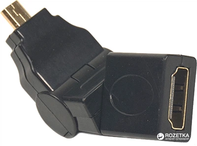 Перехідник PowerPlant HDMI AF - micro HDMI AM 360 градусів (CA910618)