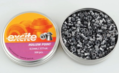 Свинцовые пули H&N Excite Hollow Point (0.46г, 500 шт)